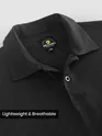 Black Wave Jacquard Textured Polo T-Shirt