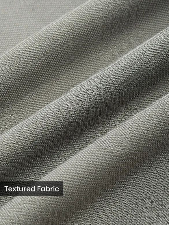 Grey Diamond Jacquard Textured Polo T-Shirt