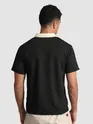 Black Sporty Double Buttoned Polo T-Shirt