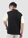 Black Zipper Color Block Polo T-Shirt