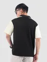 Black Zipper Color Block Polo T-Shirt