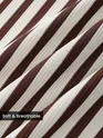 Brown Solid Collar Stripe Polo T-Shirt