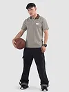 Brown Solid Collar Stripe Polo T-Shirt