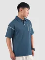 Navy Piping Textured Polo T-Shirt