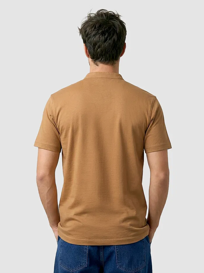Golden Brown Solid Henley T-shirt