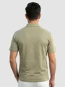 Sage Green Brush Stroke Jacquard Textured Zipper Polo T-Shirt