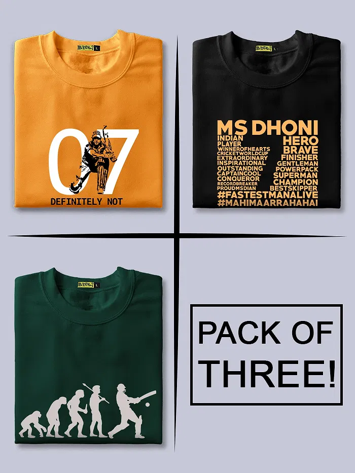 Cricket Combo T-shirt - Pack of Three