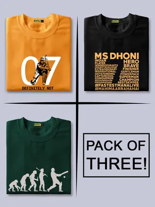 Cricket Combo T-shirt - Pack of Three