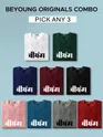 Pick Any 3 - Beyoung Originals Printed Combo T-shirt for Men