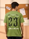 23 Printed Green Oversized T-shirt for Men