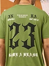 23 Printed Green Oversized T-shirt for Men