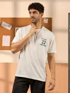 23 Printed White Oversized T-shirt for Men