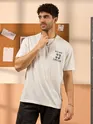 23 Printed White Oversized T-shirt for Men