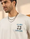 23 Printed White Oversized T-shirt for Men