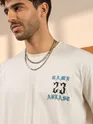 23 Printed White Oversized T-shirt for Men