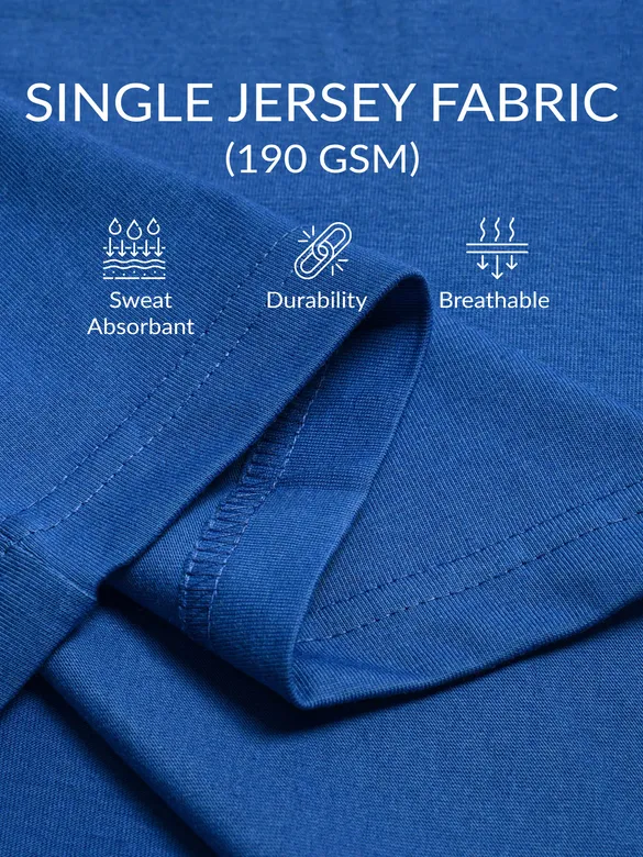 404 Printed Blue Oversized T-shirt for Men