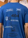 404 Printed Blue Oversized T-shirt for Men
