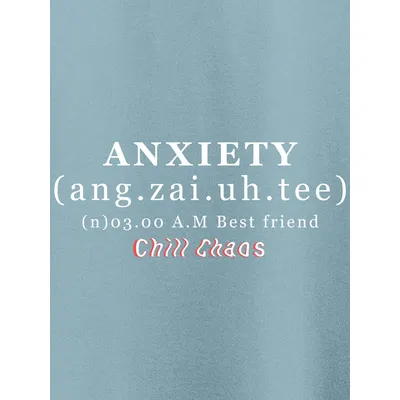 Anxiety Printed Plus Size T shirts