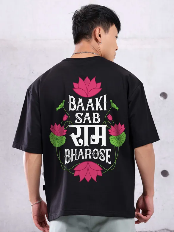 Baaki Sab Ram Bharose Oversized T-shirt for Men