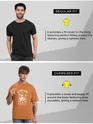 Be Here Now Printed Oversized T-shirt for Men