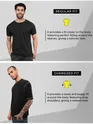Black Contrast Stitch Oversized T-shirt for Men