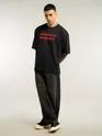 Black Emotionally Unavailable Oversized T-Shirt