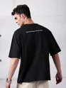 Black Flap Pocket Oversized T-shirt for Men