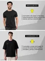 Black Flap Pocket Oversized T-shirt for Men