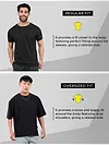 Black Plain Oversized T-shirt for Men