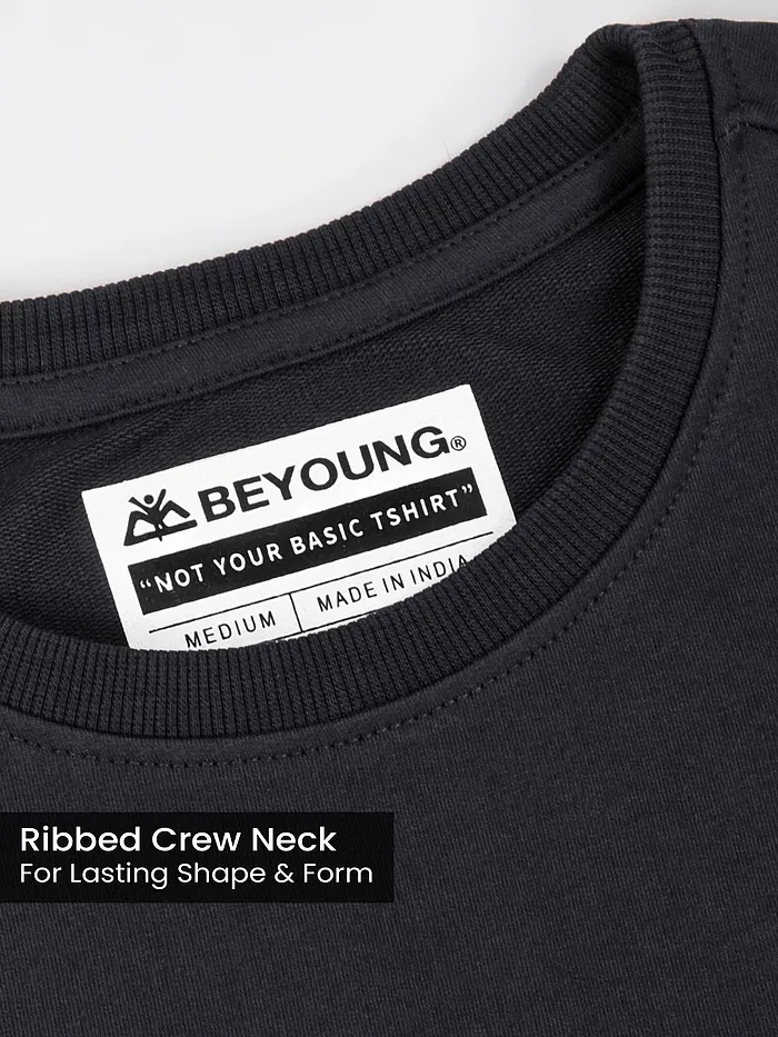 Black Plain Oversized T-shirt for Men