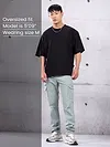 Black Plain Oversized T-shirt for Men