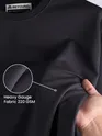 Black Plain Oversized T-shirt for Men