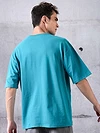Aqua Blue Oversized T-shirt for Men