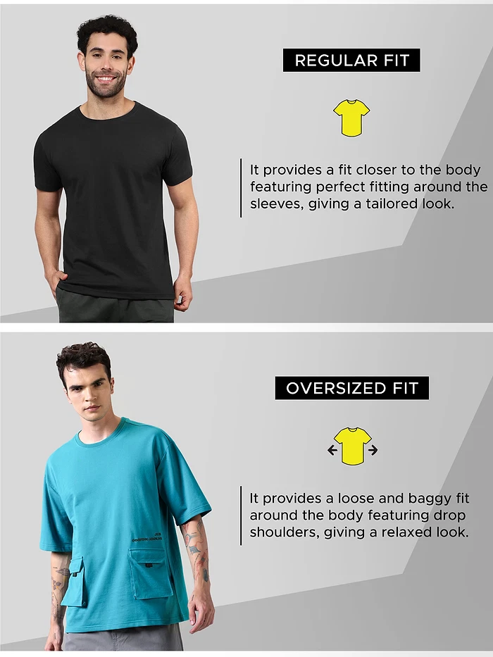 Aqua Blue Oversized T-shirt for Men