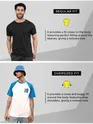 Blue-White Raglan Oversized T-shirt for Men