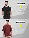 Brick Brown Plain Oversized T-shirt for Men