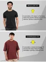 Brick Brown Plain Oversized T-shirt for Men