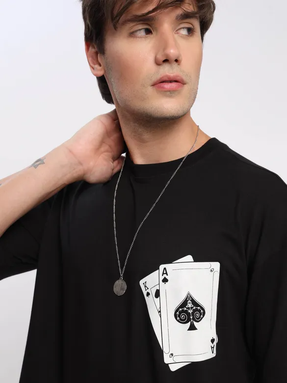 Classy Printed Oversized T-shirt for Men