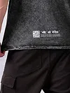 Coal Black Acid Wash Oversized T-Shirt for Men