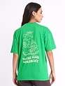 Teach Peace Printed Oversized T-shirt for Women