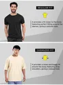 Cream Plain Oversized T-shirt for Men