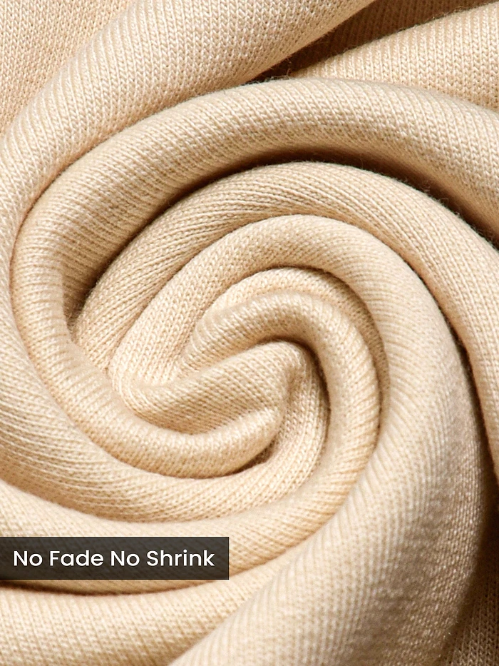 Cream Plain Oversized T-shirt for Men