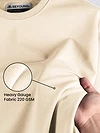 Cream Plain Oversized T-shirt for Men