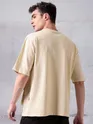 Cream Utility Oversized T-shirt for Men