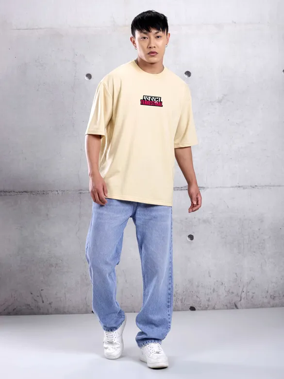 Extra Terrestrial Printed Oversized T-shirt for Men