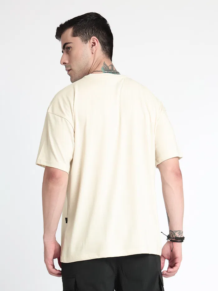 Free Your Mind Printed Oversized T-shirt for Men