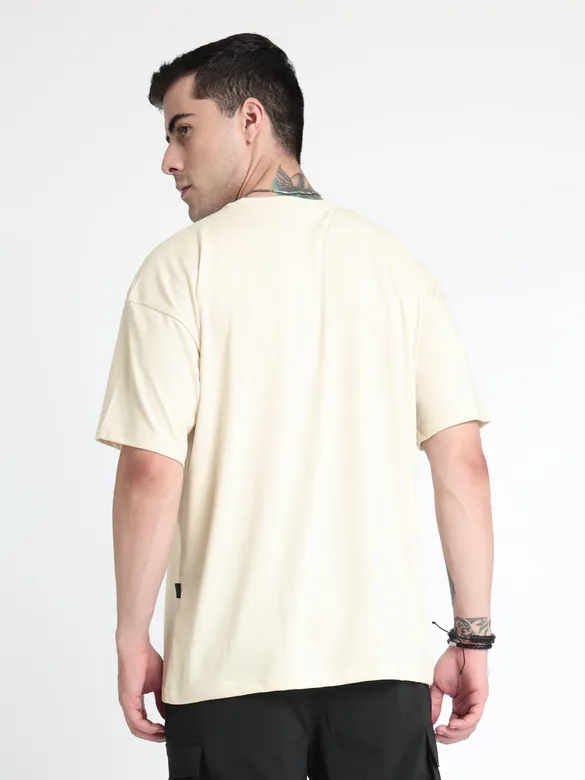Free Your Mind Printed Oversized T-shirt for Men