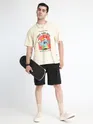 Free Your Mind Printed Oversized T-shirt for Men