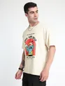 Free Your Mind Printed Oversized T-shirt for Men