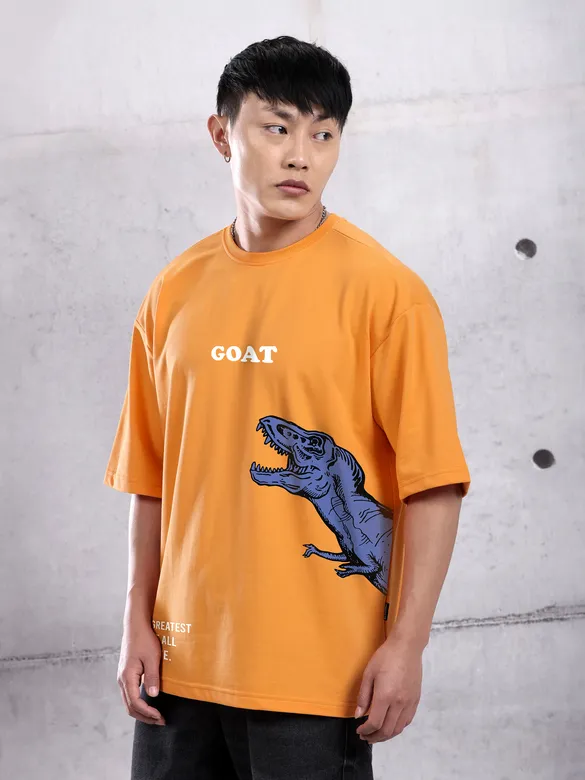 G.O.A.T Printed Oversized T-Shirt For Men